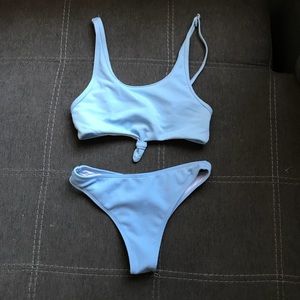 Babyblue ribbed bikini